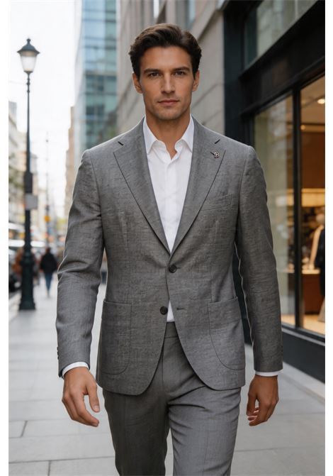 Giacca sartoriale grigio mélange Tagliatore in lana vergine Super 110s stretch  Made in Italy TAGLIATORE | GIACCHE | 1SMC22K 060069G5042